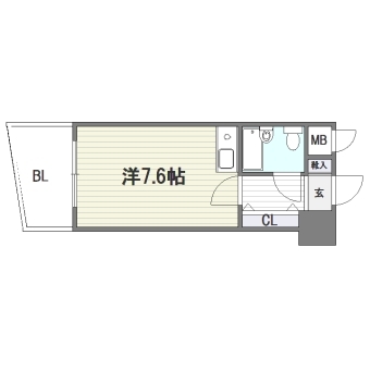 ステイタスマンション博多駅前903号室-間取り