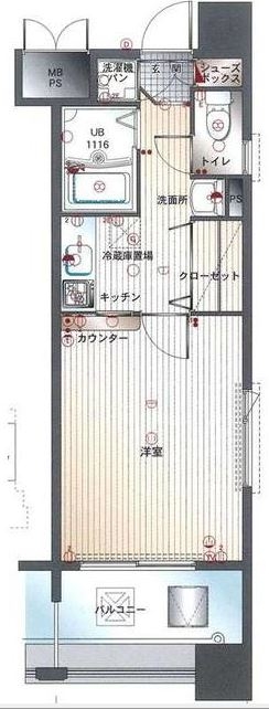 エンクレスト福岡409号室-間取り