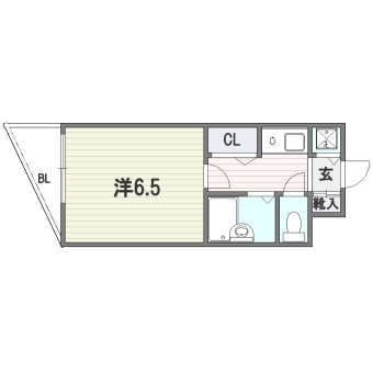 フォーラム石城町502号室-間取り