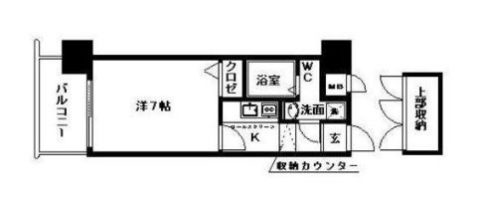 エステートモア天神ワーフ515号室-間取り