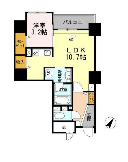 リーブル博多駅前501号室-間取り