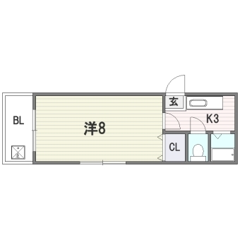 千代ビル202号室-間取り