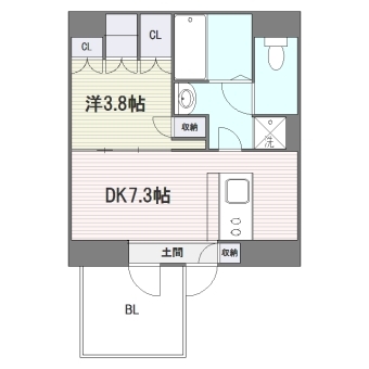 モンテ　スパツィオ薬院大通303号室-間取り