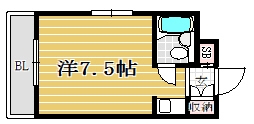 ロマネスク天神第2607号室-間取り