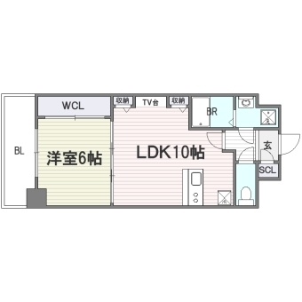 ラファセ九大病院前602号室-間取り