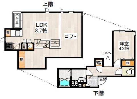 CB箱崎リヨン103号室-間取り