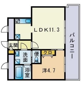 カスタリア大濠ベイタワー312号室-間取り