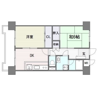 ロマネスク大名607号室-間取り