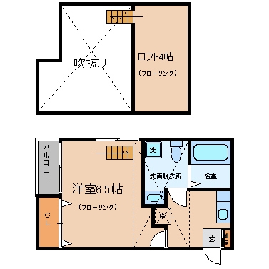 コンフォートベネフィス県庁前2203号室-間取り