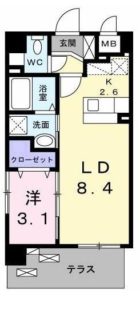 プラトー桜坂 - 所在階***階の間取り図 7189