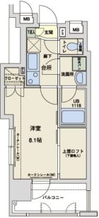 アクタス大手門II - 所在階 の間取り図