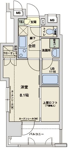 アクタス大手門II201号室-間取り