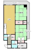 平尾ファミリア - 所在階 の間取り図