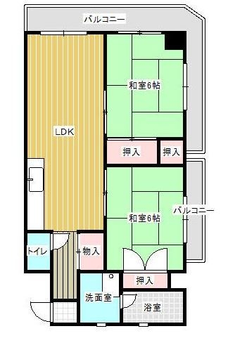 平尾ファミリア701号室-間取り