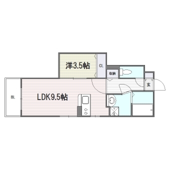 ロワイヤルM福岡空港ステーション301号室-間取り