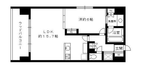 ナビールコート警固904号室-間取り