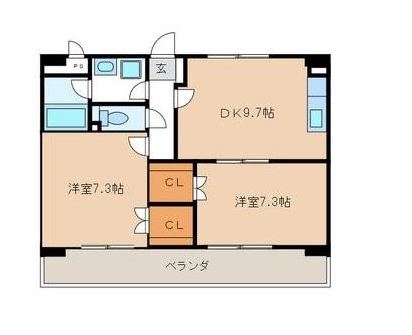 ラ・フォレ・ルアンテンヌ0303号室-間取り