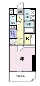 ルネス六本松 - 所在階 の間取り図