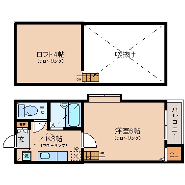 アイゼン竹下201号室-間取り