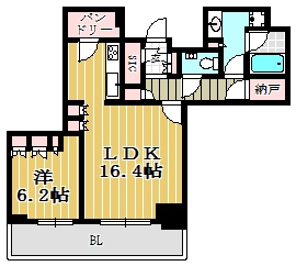 プレミスト天神赤坂タワー1608号室-間取り