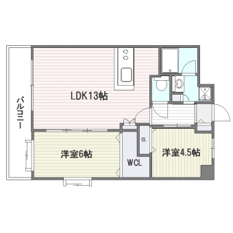 クリエート日赤通り806号室-間取り