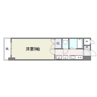 ロイヤル日赤通1205号室-間取り