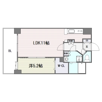 クリエート高宮205号室-間取り