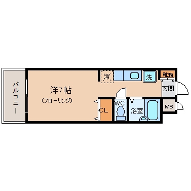 キャロル壱番館201号室-間取り