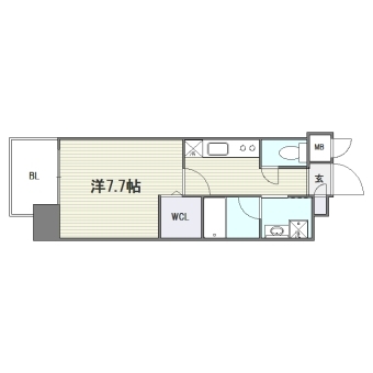 サンヒルズ薬院403号室-間取り