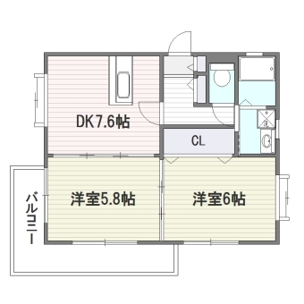 マ・テール城南301号室-間取り