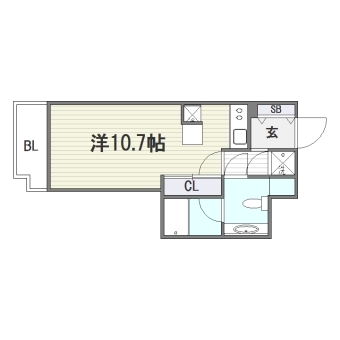 箱崎パルク704号室-間取り