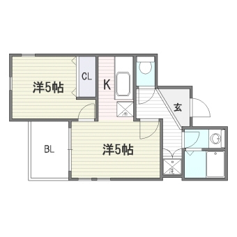 カジスビル(旧シュウエイハイツ)201号室-間取り