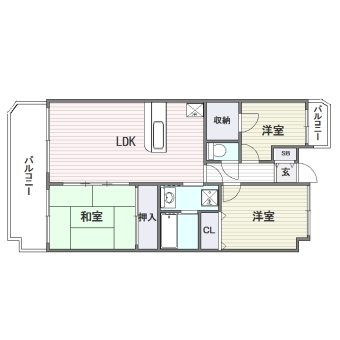 ツインズ306号室-間取り