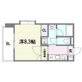 リバティシティ大濠302号室-間取り