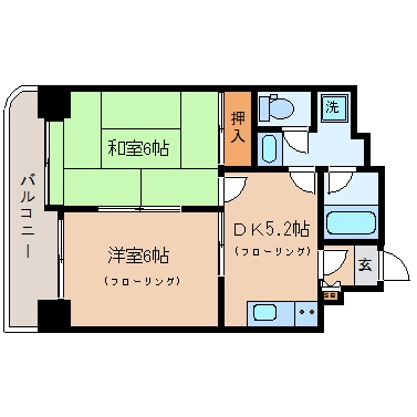 ファミーユ警固805号室-間取り