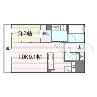 グランパーク平尾302号室-間取り