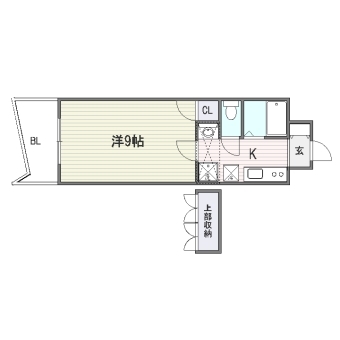 ロイヤル渡辺通1541108号室-間取り