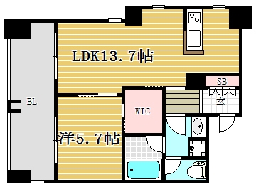 アルテミス大濠公園202号室-間取り