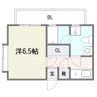 マジェスティック別府705号室-間取り