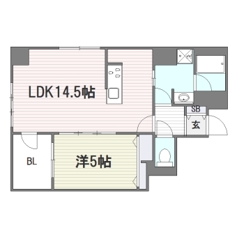 アメックス博多県庁前1006号室-間取り