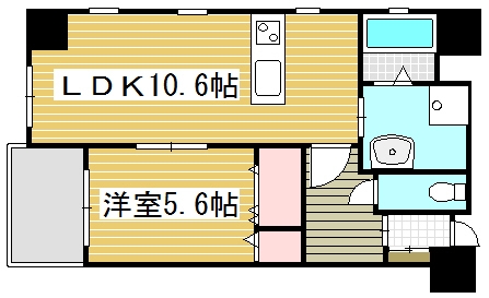 New Winds草香江206号室-間取り