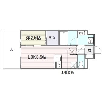 グランフォーレプライム大濠南305号室-間取り