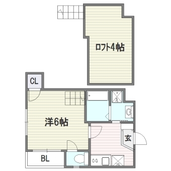 チェルカーレ住吉201号室-間取り