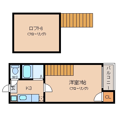 アクアフレスカ博多203号室-間取り