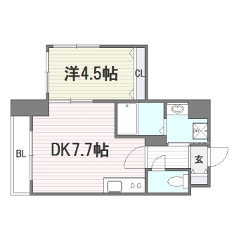 アーバンフラッツ 天神東Ⅰ701号室-間取り