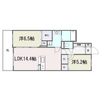 ステラモカ402号室-間取り