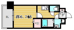 エンクレスト博多リバティ1106号室-間取り