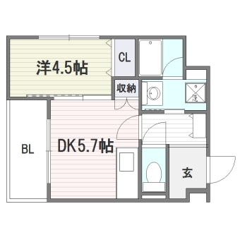 MODERN PALAZZO九大医学部前703号室-間取り