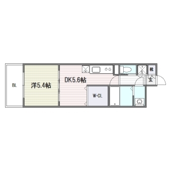 イルマーレ博多706号室-間取り