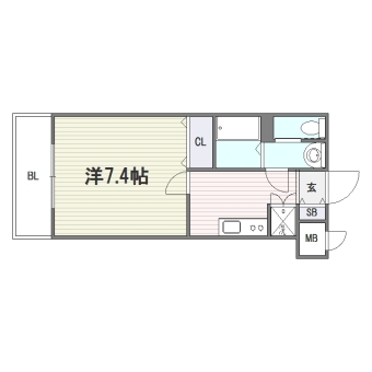 サヴォイ博多エレメンツ704号室-間取り